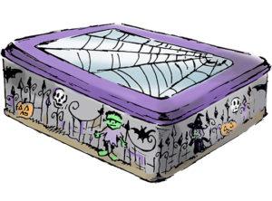 Harry & David Halloween Packaging    Coffin shaped box filled with sweet surprises