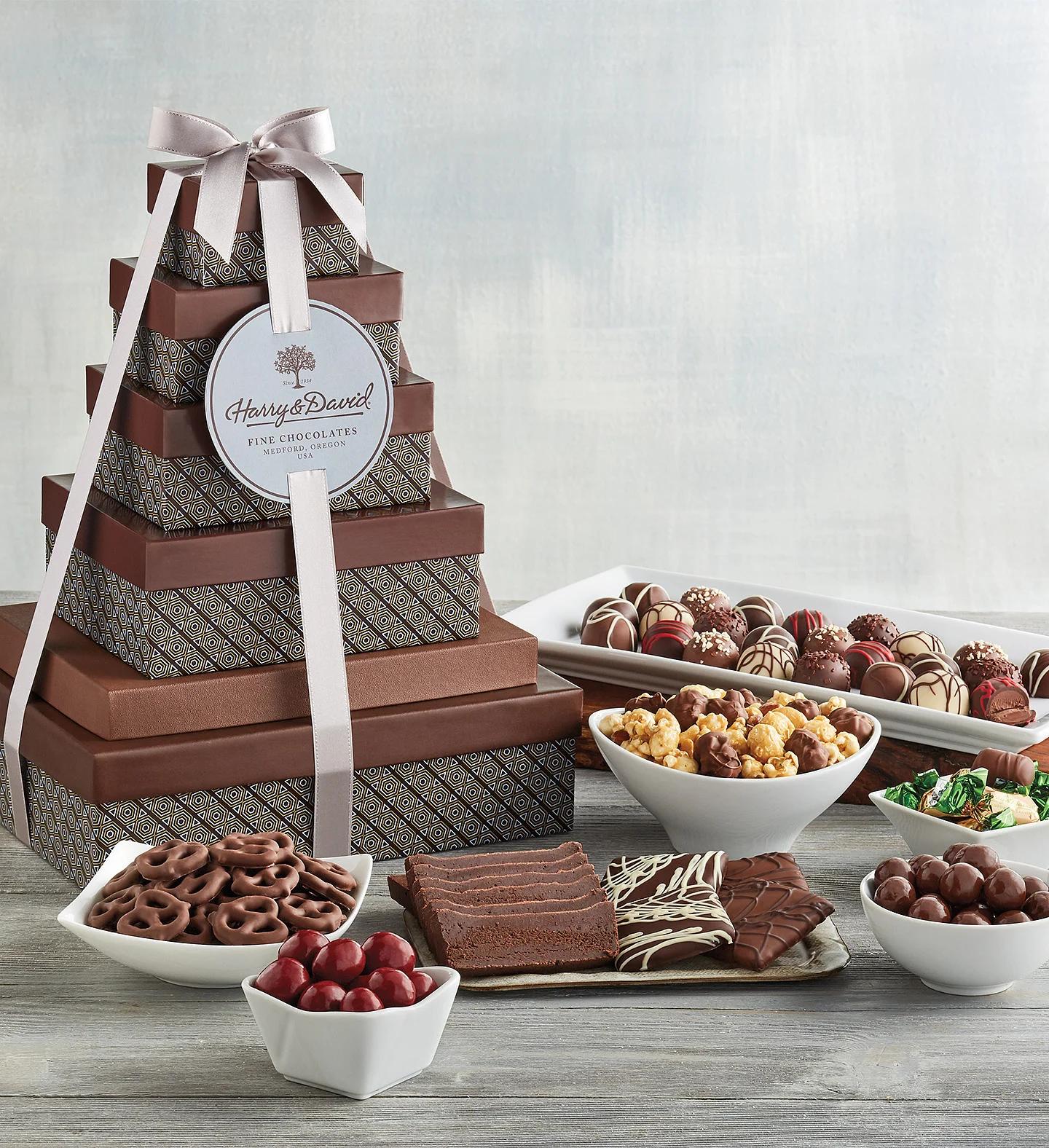 gifts for sisters tower of chocolates