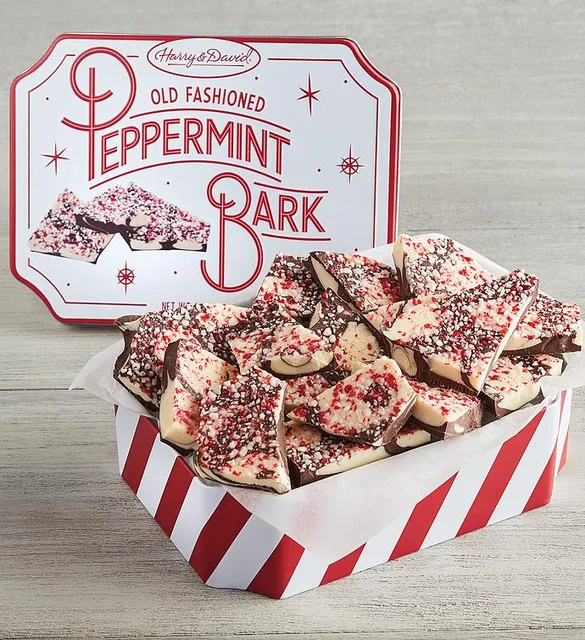 stocking stuffer ideas peppermint bark tin