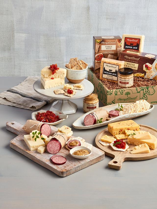 summer sausage vertical meat cheese box