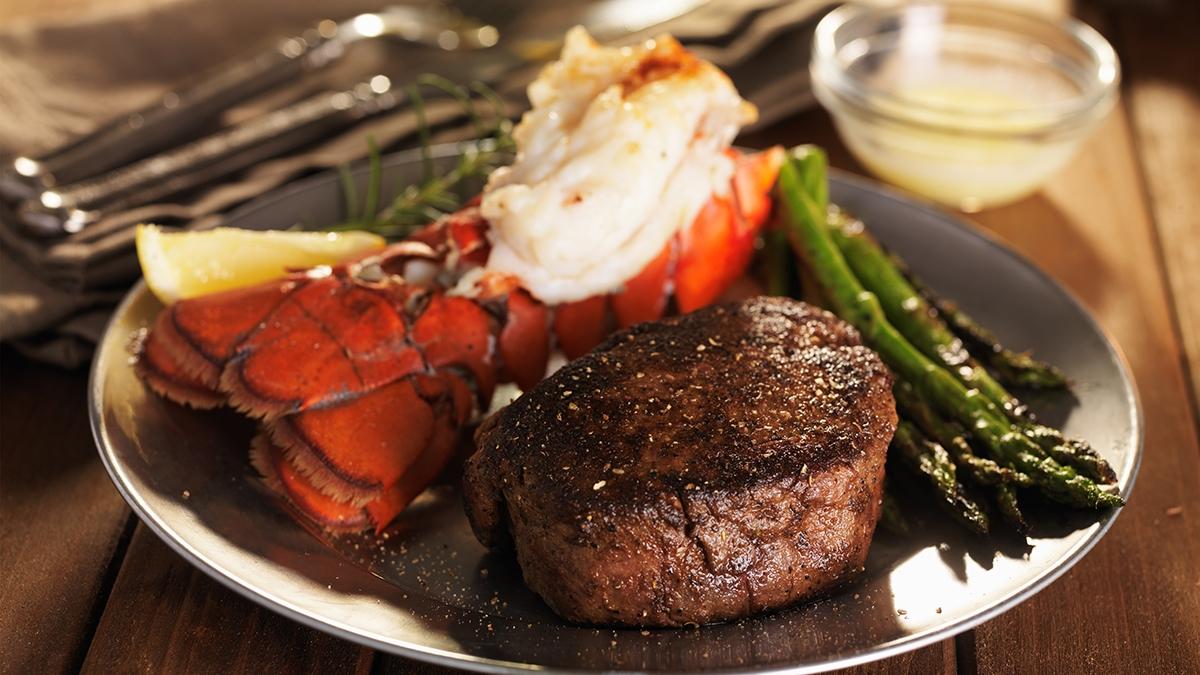 surf and turf lobster filet mignon