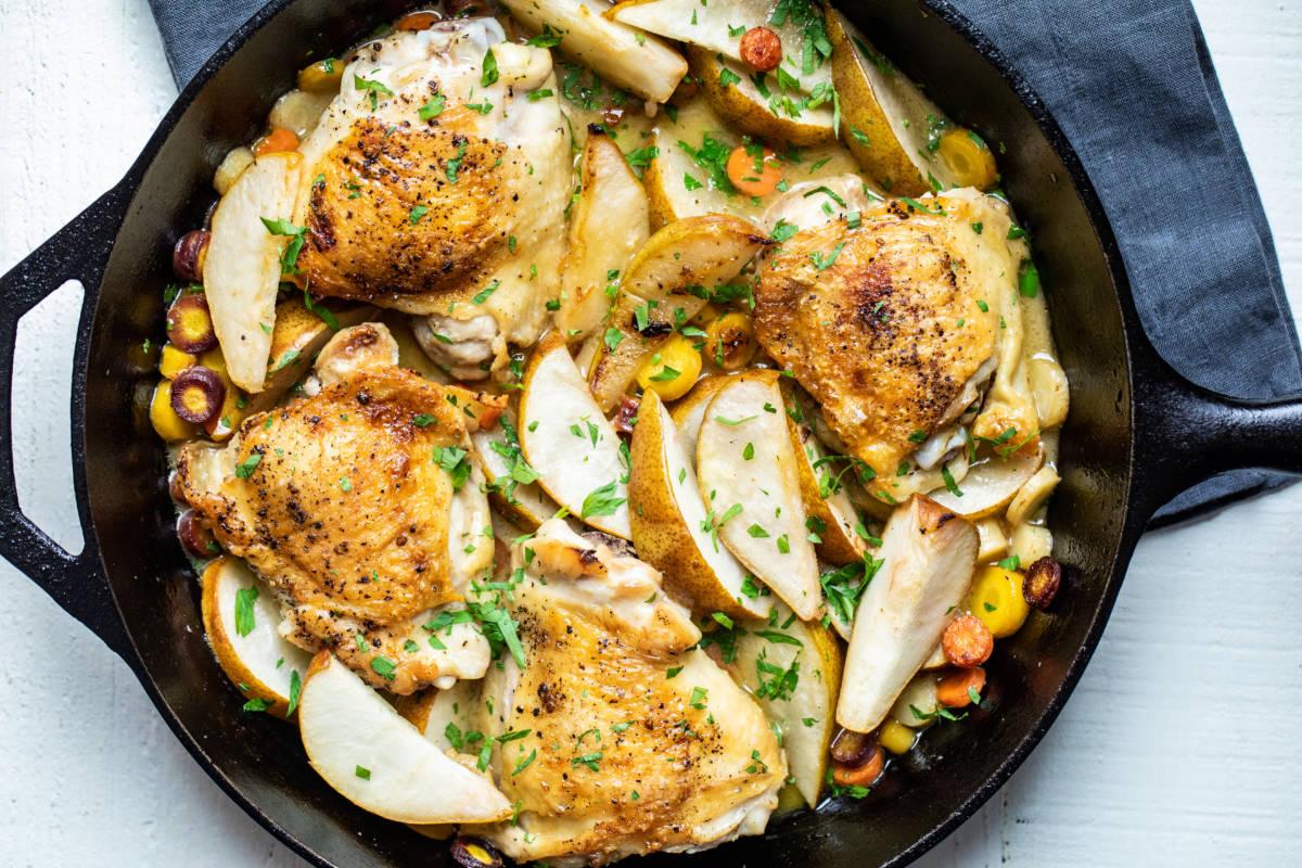Chicken Thighs with Pears hero