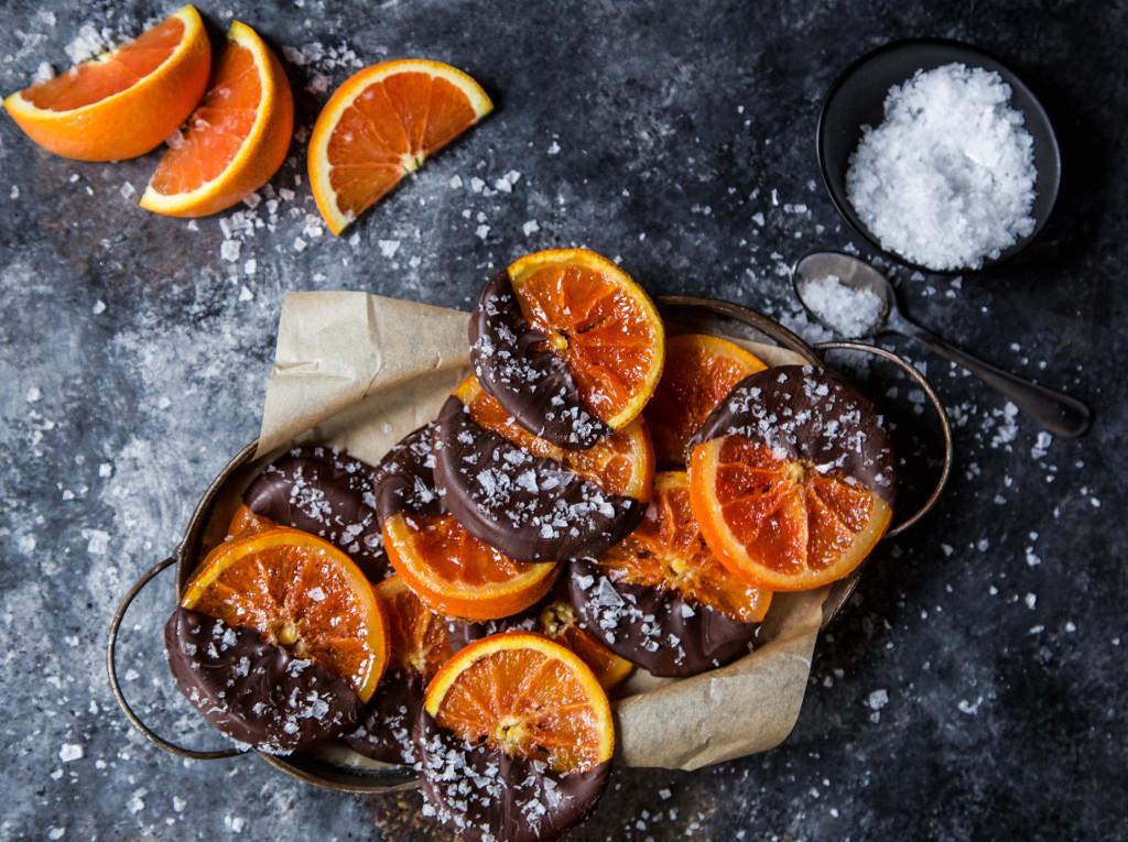 Candied Orange Slices with Dark Chocolate