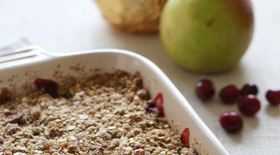 Cranberry Pear Crumble