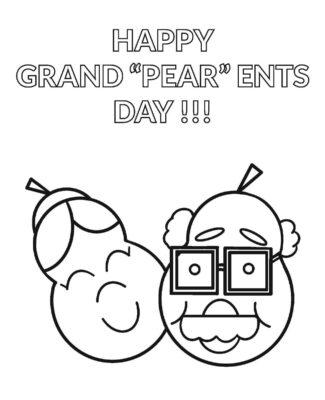 Grandparents Day  Printable Coloring Page