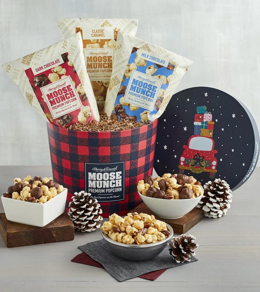 gifts under  moose munch popcorn holiday drum