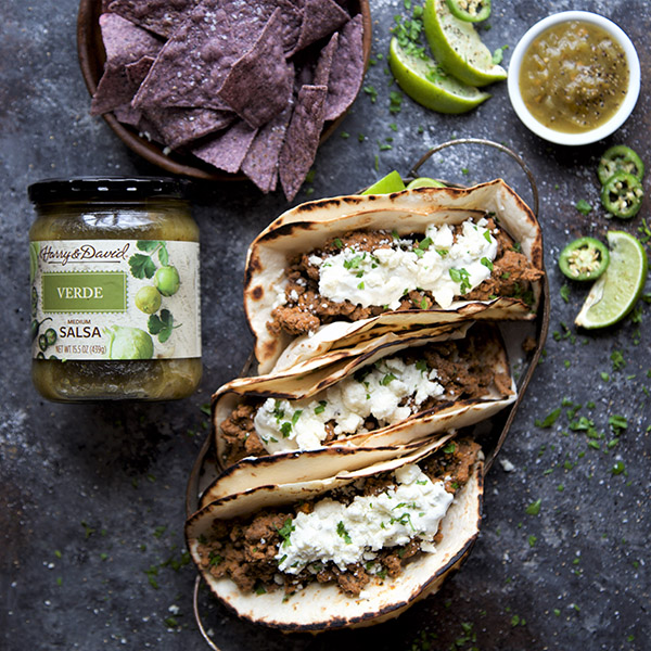 https://www.harryanddavid.com/blog/wp content/uploads///easy beef tacos with salsa verde