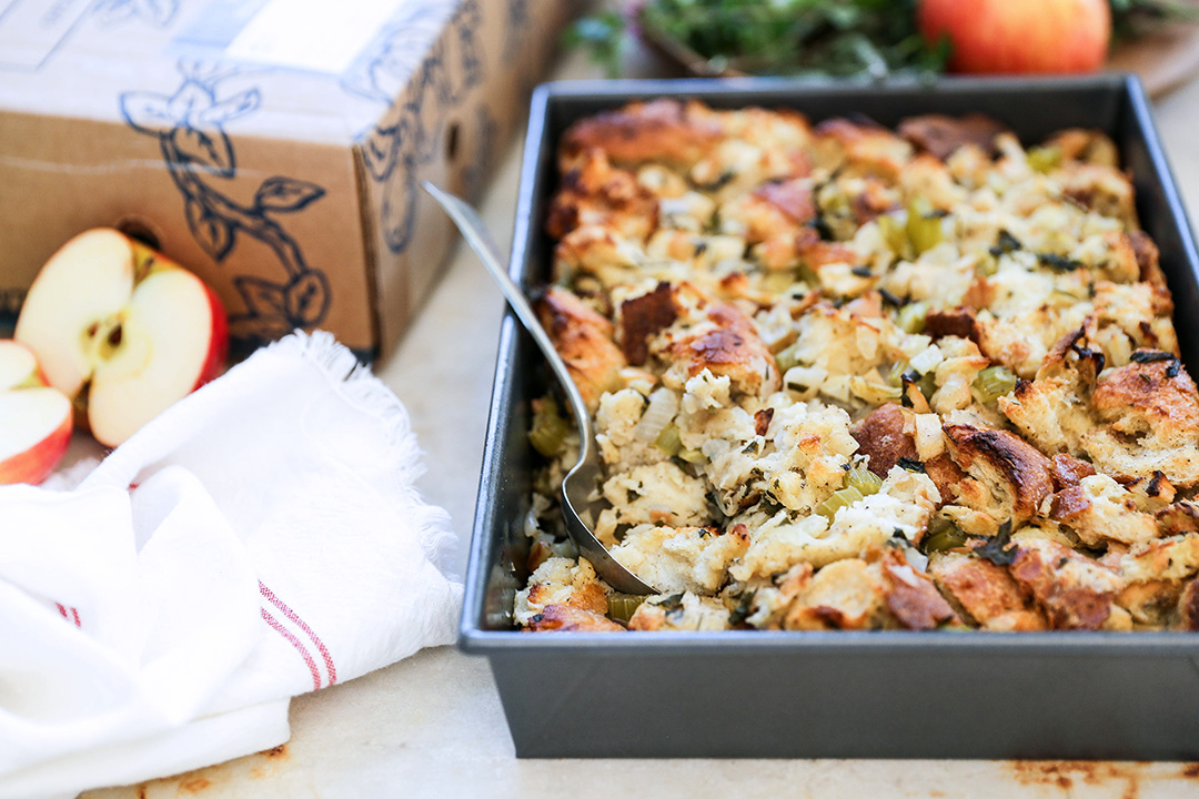 Apple and Fennel Stuffing with Fresh Herbs