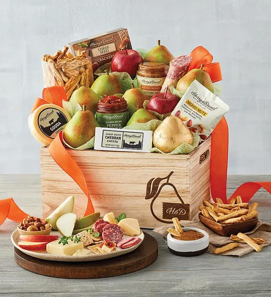 Best gift basket full of fruit cheese and other savory snacks