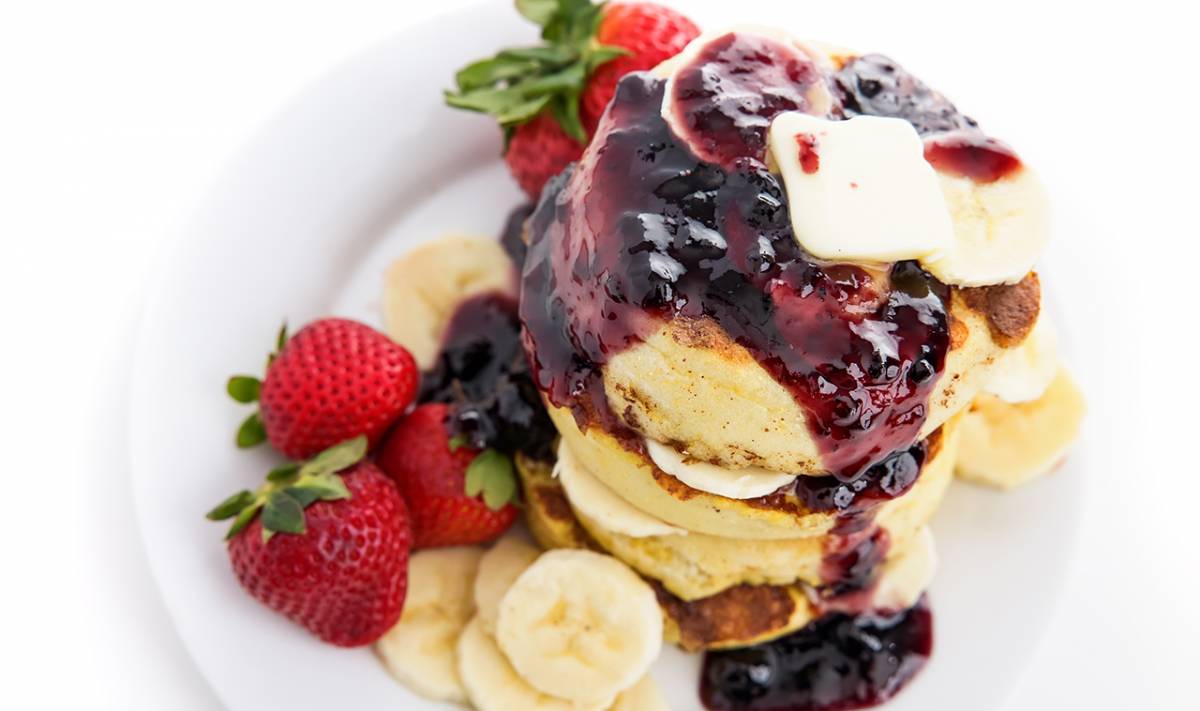 English Muffin French Toast with Berry Sauce