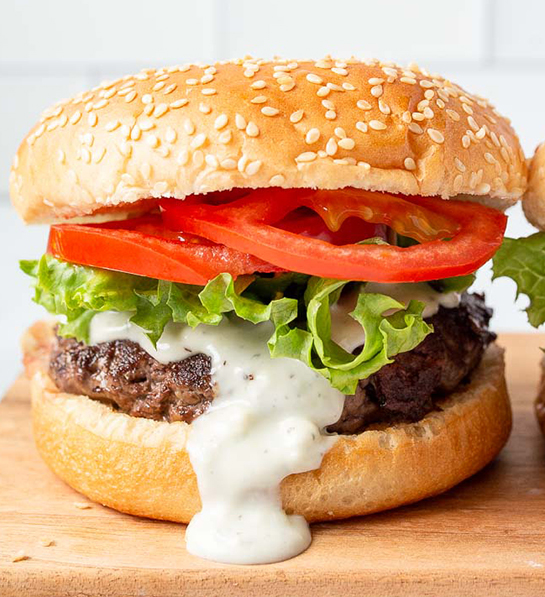 Last minute Fathers Day gift ideas with a burger oozing cheese