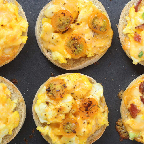 English Muffin Breakfast Pizza Recipe - The Cookie Rookie®