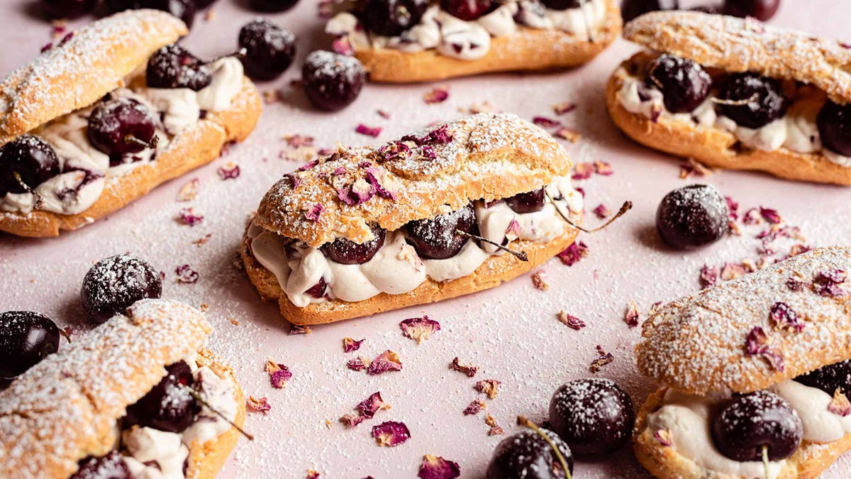 Cherry Éclairs