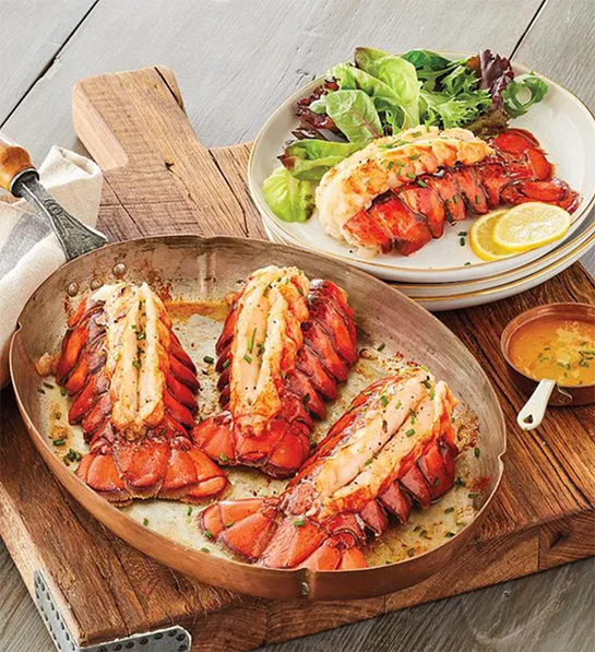 Photo of grilling gifts with a plate of cooked lobster tails