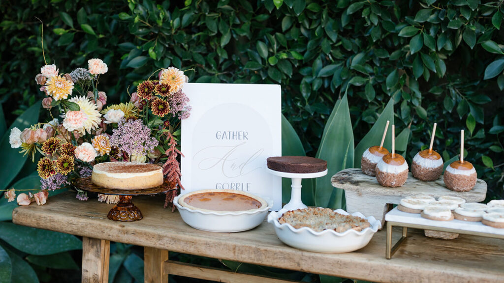 What is Friendsgiving with a table of dessert.