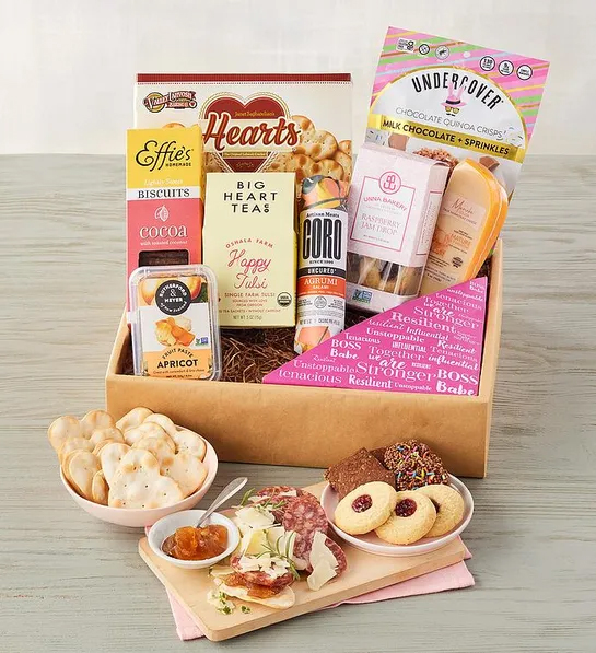 Celebrating women gift box with Unna Bakery cookies and other snacks