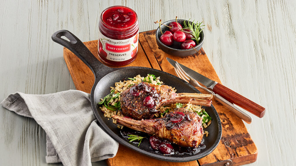 Prepared meals deconstructed with a plate of cooked lamb chops