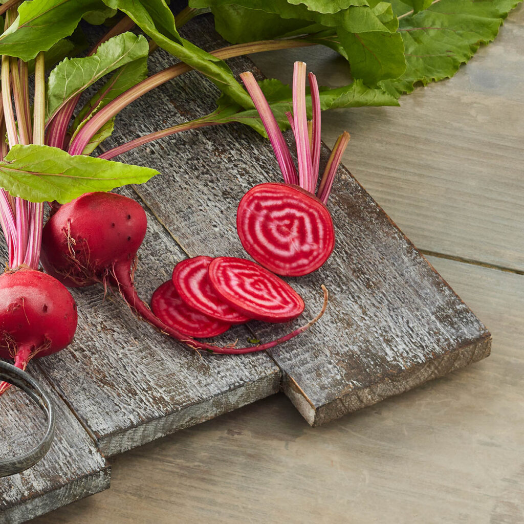 candy cane beets from The Chefs Garden