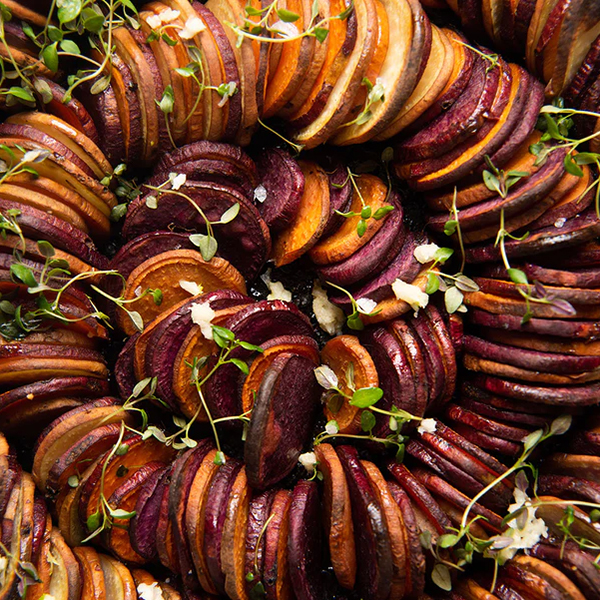 Sweet potato bake closeup