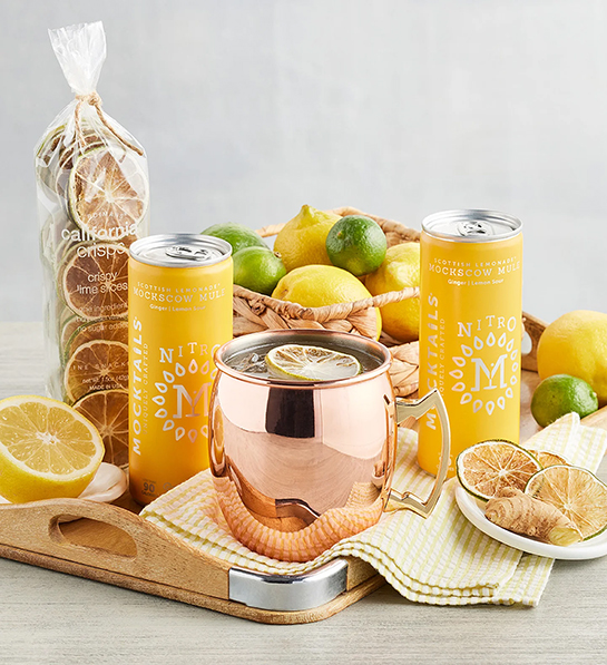 Moscow mule mocktail kit with dried fruit