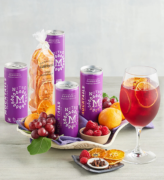 Sangria mocktail kit with dried and fresh fruit