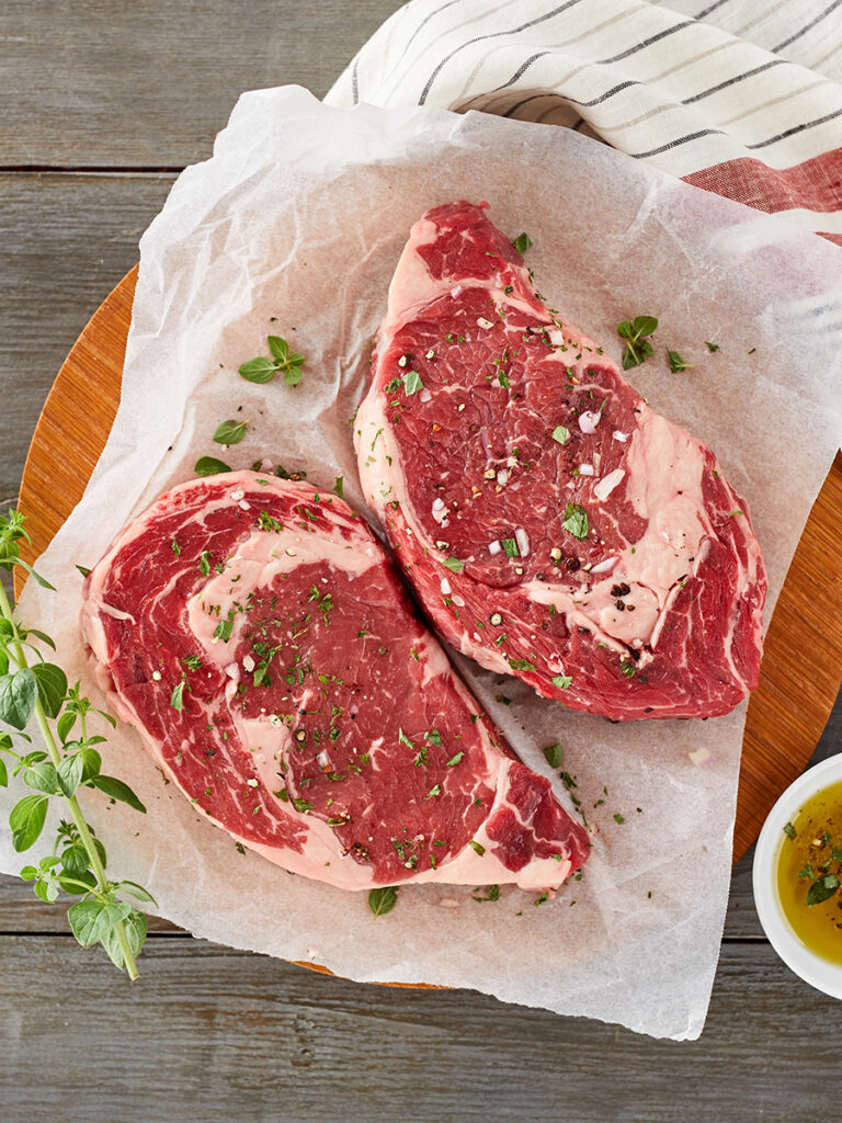 beef terms ribeye steak on butcher paper